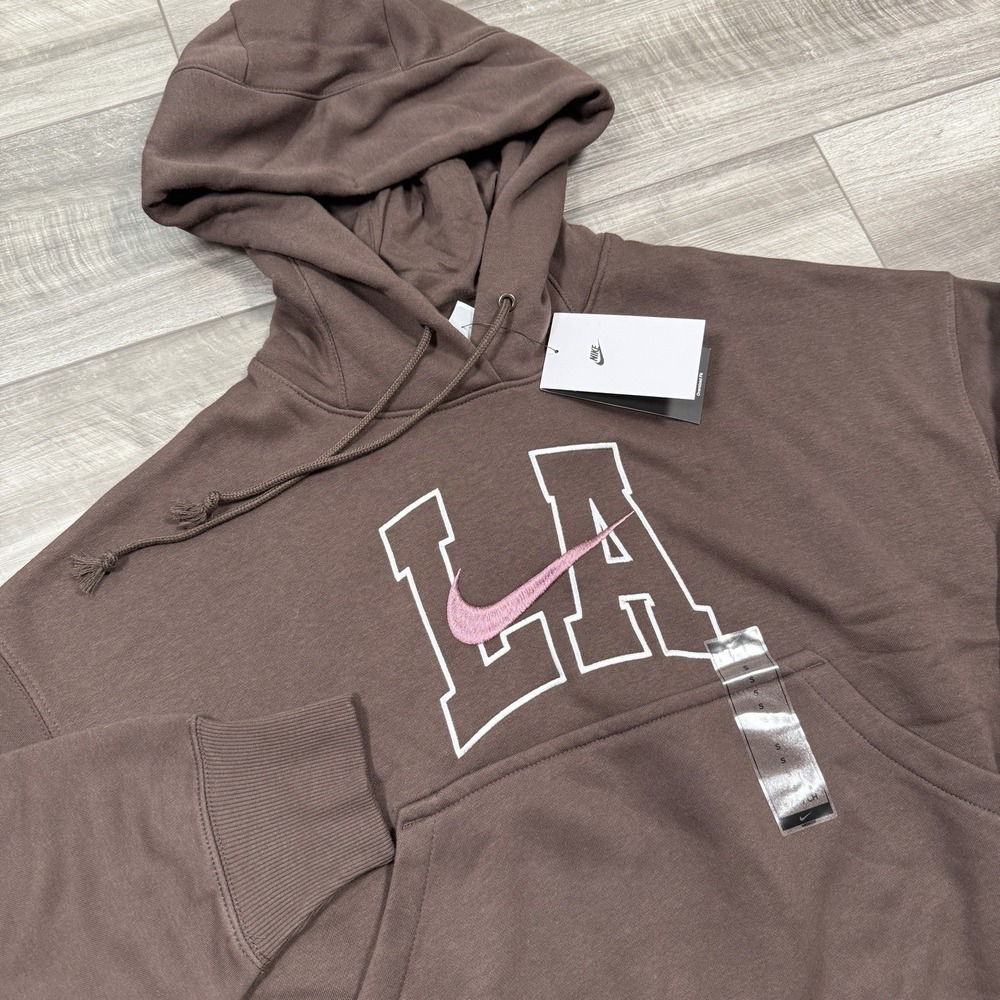 Nike Sportswear Phoenix Fleece Womens Oversized Hoodie HQ3024 LA Brown SMALL NEW - Picture 2 of 10